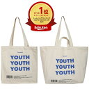 【楽天1位受賞】キャンバス YOUTH youth ユース 2way トートバッグ キャンバス レディース メンズ 大きめ 軽量 ファスナー付き 大容量 ロゴ おしゃれ かわいい 韓国ファッション 通勤 通学 マザーズバッグ 肩掛け ショルダーバッグ 帆布 コットン 白 シンプル マチあり
