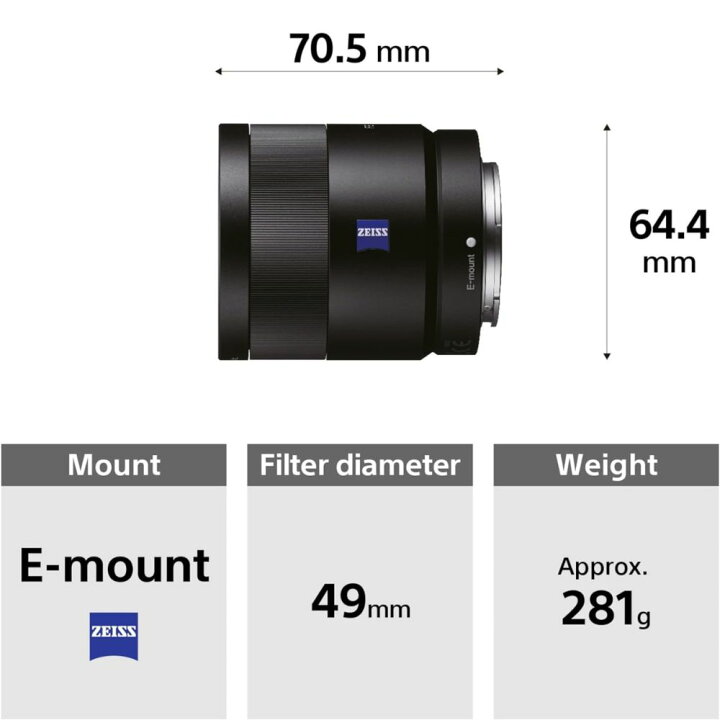 楽天市場】【1年保証】SONY FE55mm F1.8 ZA ソニー 単焦点レンズ E 