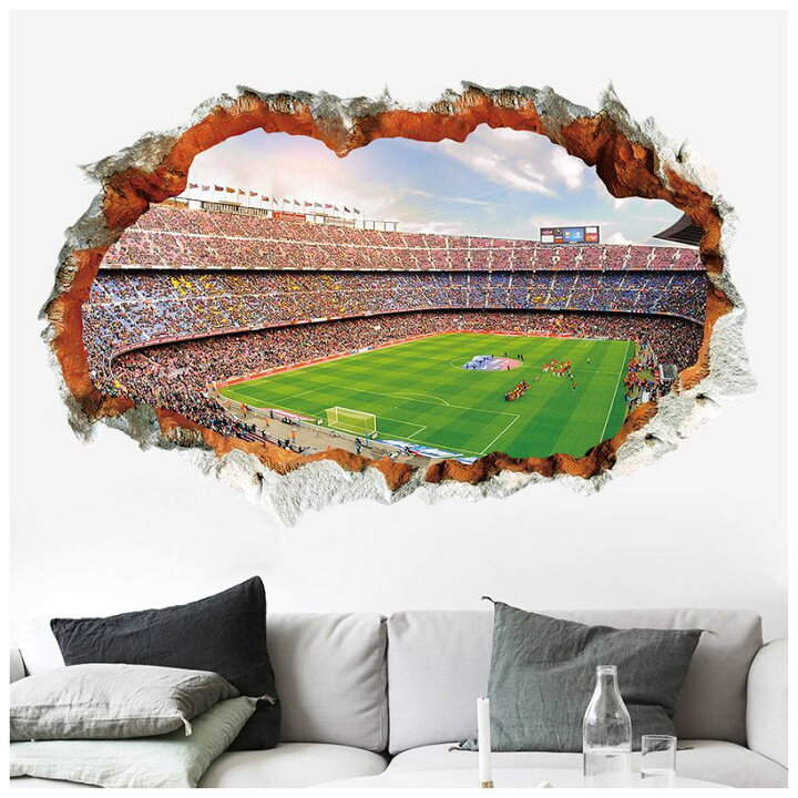 楽天市場 送料無料 ウォールステッカー 壁紙シール 取り外し可能 面白い 子供部屋 書斎 サッカー 観戦 模様替え パーティ イベント インテリア オシャレ 室内装飾 Laforest
