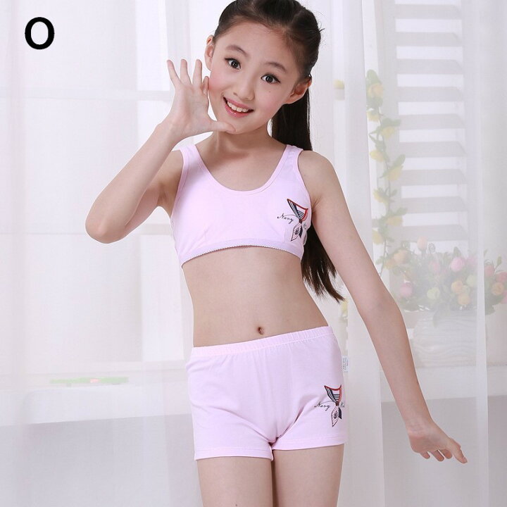 楽天市場 送料無料 ブラジャー ショーツ 上下セット キッズ 子供 女の子 スポブラ スポーツブラジャー パンツ ブラ ショーツ ブラ 下着 インナー 肌着 ジュニア 子ども シンプル 花柄 可愛い かわいい 140 150 160 170 Laforest