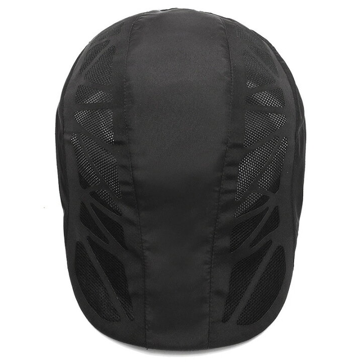 ハンチング　帽子　黒　シンプル　メッシュ　紫外線対策