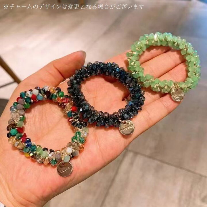 楽天市場】送料無料 ヘアゴム ビーズシュシュ レディース ヘア 