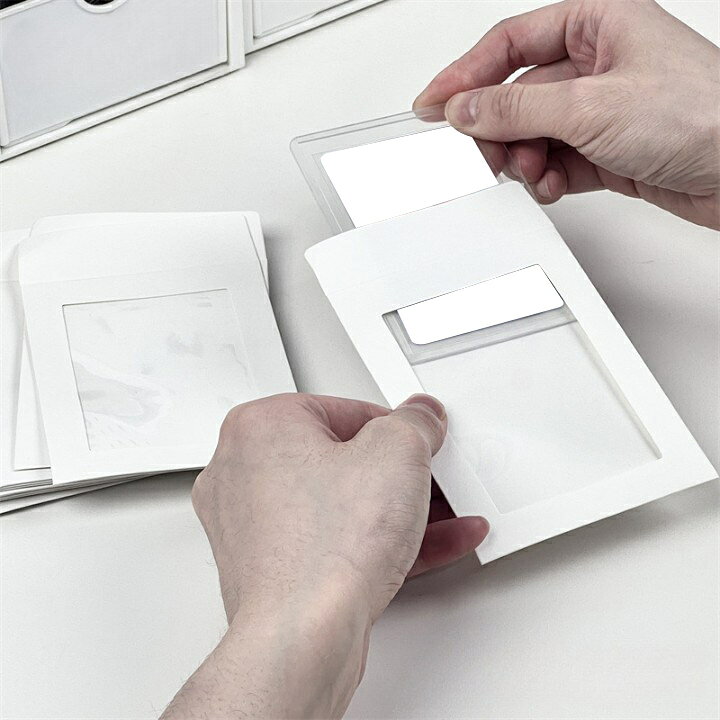 楽天市場】送料無料 ミニ封筒 窓付き トレカサイズ 1枚 単品 文具 紙 