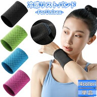 送料無料 リストバンド アイスバンド レディース メンズ 男女兼用 メッシュ 冷感 クール 汗止め 吸汗 速…
