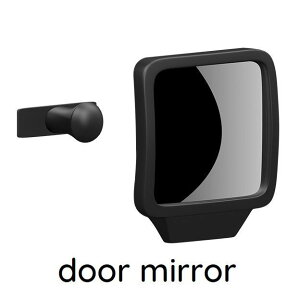 送料無料 ドアミラー 車用補助ミラー 車内ミラー ベビーミラー クルマ セーフティーグッズ 衝突防止 安全用品 四角 スクエア ブラック シリコン おしゃれ 定番