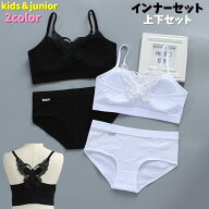 送料無料 インナーセット ジュニアブラ ショーツ 上下セット キッズ ジュニア 女の子 女児 下着 ブラジャ…