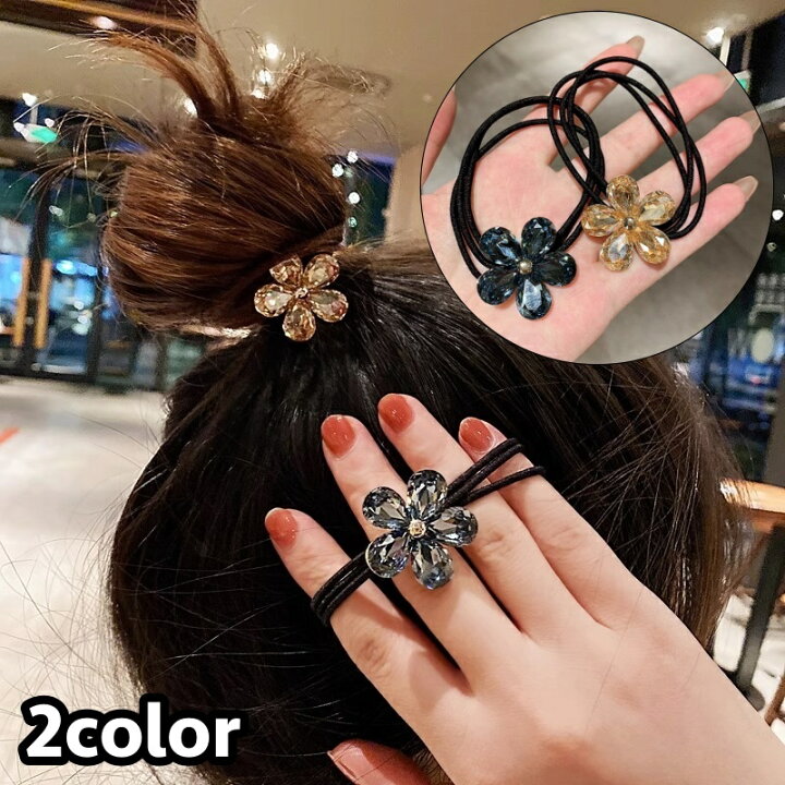 楽天市場】送料無料 ヘアゴム 髪ゴム 3連 ヘアアクセサリー レディース 