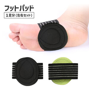 送料無料 フットパッド フットサポーター 足裏サポーター 1足分 左右セット 部分インソール バンド 土踏まず 足裏保護 男女兼用 中敷き アーチサポート