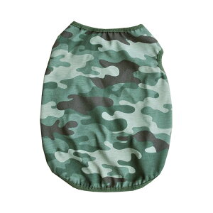 送料無料 犬服 ドッグウェア 犬用ウェア 犬用シャツ タンクトップ 袖なし ノースリーブ 迷彩柄 カモフラージュ柄 カモフラ柄 洋服 ペット用 春夏 超小型犬用 小型犬用 中型犬用 イヌ用 ワン