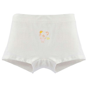 送料無料 パンツ ボックスショーツ 子供用 無地 シンプル 定番 ホワイト クマ パンダ ウサギ パンティー キッズ ジュニア ベビー 女の子 女児 インナー