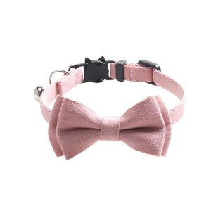 送料無料 猫用首輪 ねこ ペット用品 カラー チョーカー セーフティーバックル 蝶ネクタイ リボン 鈴付き 無地 単色 シンプル おしゃれ かわいい おめかし キュート ギフト プレゼント デイリ