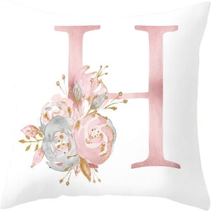 送料無料 クッションカバー 座布団カバー 枕カバー ピローケース インテリア雑貨 寝具 45×45cm 正方形 プリント 花 英語 ロゴ フラワー 英字 アルファベット 四角 スクエア 角型 ファスナー 模