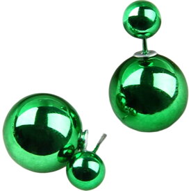 送料無料 ピアス スタッドピアス レディース アクセサリー バックキャッチ付き ボール 丸玉 大粒 シンプル 光沢 リバーシブル 2WAY 3WAY パール風 ブラック ピンク ブルー ホワイト シルバーカラー おしゃれ お洒落 普段使い お出かけ お呼ばれ 女性 婦人 ガールズ 彼女 妻
