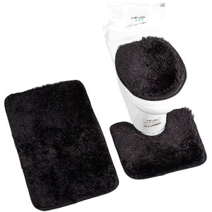 送料無料 トイレマット トイレの蓋カバー バスマット 3点セット 足元マット 足拭きマット ふたカバー ラグマッ ト 吸水 汚れ防止 滑り止め 無地 単色 シンプル トイレ用品 バスルーム用品 お