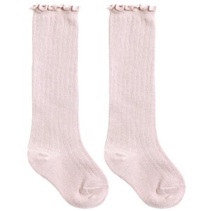 送料無料 靴下 ハイソックス ベビー キッズ 赤ちゃん 子供 くつ下 ニーハイ 女の子 フリル 伸縮性 単色 無地 シンプル ベーシック おしゃれ かわいい キュート 定番 上品 お出かけ 発表会 パ