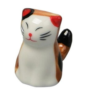 送料無料 箸置き はしおき カトラリーレスト 単品 はし置き テーブル小物 箸休め 箸枕 食器 卓上小物 陶器 猫デザイン かわいい 和風 ほっこり キャット 三毛猫 ネコ キュート おしゃれ イン