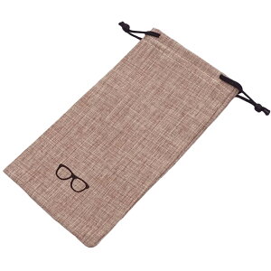 送料無料 メガネケース 眼鏡ポーチ 巾着袋 サングラスケース 老眼鏡入れ 小物入れ 布製 ソフト 収納 携帯 持ち運び便利 ロゴ おしゃれ