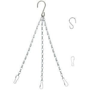 送料無料 ハンギングチェーン 吊り下げチェーン チェーンのみ 園芸用品 ガーデニング プランター 植木鉢 交換 付け替え フック付き 屋内 屋外 植物 花 飾る 金属製
