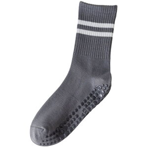 送料無料 ヨガソックス クルーソックス 靴下 滑り止め付き レディース 女性用 ピラティス ライン シンプル 滑りにくい ジム ストレッチ くつした くつ下 ヨガウェア