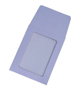 送料無料 ミニ封筒 10枚セット 10枚入り 封筒 トレカケース カードケース 窓付き ミニ 小型 小さめ 白 ピンク ライトブルー 紫 シンプル 写真 トレーディングカード 収納 保管 保存