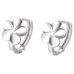 送料無料 フープピアス レディース アクセサリー 中折れタイプ シルバーカラー ハート フラワー シンプル かわいい オシャレ