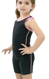 送料無料 子供用スクール水着 タンキニ セパレート セットアップ 上下セット スイムウエア キッズ ジュニア 女の子 女子 小学生 中学生 タンクトップ スイムパンツ ショートパンツ 短パン