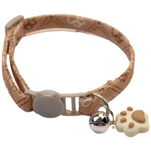 送料無料 首輪 ネコ 猫 セーフティバックル 安全 ペット 調節可能 チョーカー 鈴付き 肉球 チャーム かわいい おしゃれ