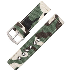 送料無料 腕時計用ベルト バンド キャンバス 帆布 付け替え 交換 幅18mm 20mm 22mm 24mm 無地 単色 迷彩 ミリタリー スマートウォッチ Huawei Samsung メンズ レディース カジュアル スポーツウォッチ