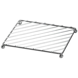 送料無料 鍋敷き 単品 1個 なべしき 鍋置き スチール スクエア 脚付き 四角 正方形 シンプル スタイリッシュ キッチン用品 おしゃれ 金属製 引っかけ収納 省スペース 台所用品 日用品品雑貨