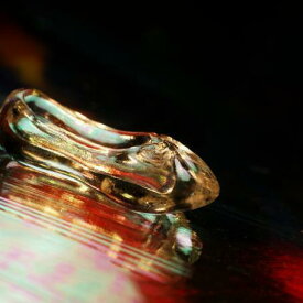 『Cinderella dreams(ガラスの靴タイプネックレス)』 ガラスアクセサリー ネックレス・ペンダント 立体造形タイプ