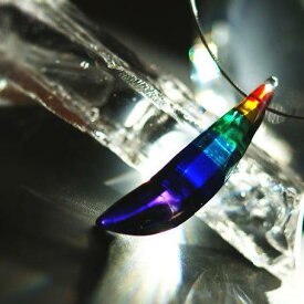 『Rainbow sword』 ガラスアクセサリー ネックレス・ペンダント ダイカット(平面造形)タイプ