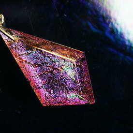 『Multicolor diamond』 ガラスアクセサリー ネックレス・ペンダント 四角・多角・星タイプ
