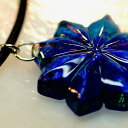 『寒紫菊』 ガラスアクセサリー ネックレス・ペンダント ダイカ...