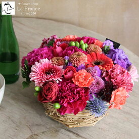 あす楽 最短翌日配送13時〆 フラワーギフト 花 フラワーアレンジメント ギフト 生花 誕生日 結婚記念日 退職 プレゼント 開店祝 発表会 展示会 還暦 喜寿 古希 長寿 お祝い 送料無料 画像配信 オシャレ おしゃれ 華やか 贈り物 季節【CLA】