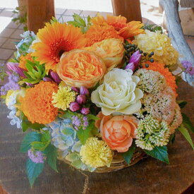ミル・パッション■花 アレンジメント 花束 記念日 結婚祝い 贈り物 お祝い即日発送 フラワー ギフト プレゼント 誕生日 出産祝い 結婚記念日 開店祝い 開店祝い 花 おしゃれ バラ オレンジ