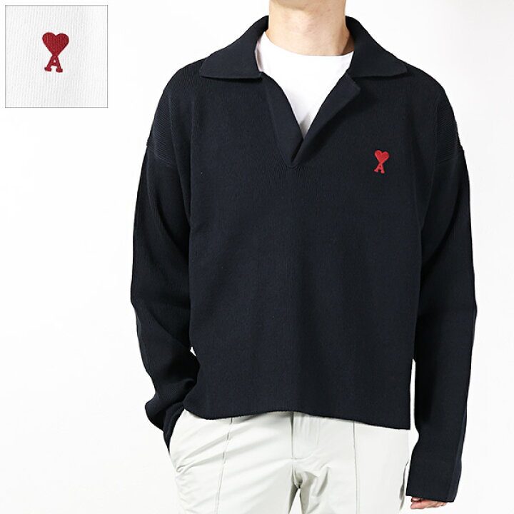 楽天市場】AMI PARIS アミ パリス ポロ ニット セーター Polo Long 
