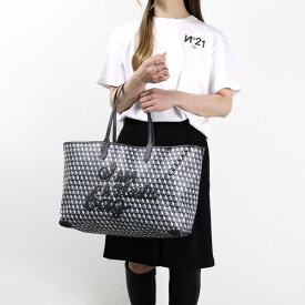 ANYA HINDMARCH アニヤハインドマーチ I AM A Plastic Bag Motif Tote Bag トートバッグ ロゴ A4収納可能 レザー レディース 149839