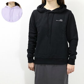 【5/31迄！SNSフォロワーさん限定 5％OFFクーポン発行中】A.P.C. アーペーセー ITEM F Logo Hoodie パーカー フーディ プルオーバー 長袖 裏毛 ロゴプリント コットン レディース COFBQF27674