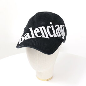 【5/31迄！SNSフォロワーさん限定 5％OFFクーポン発行中】BALENCIAGA バレンシアガ Logo Baseball Cap ベースボールキャップ 帽子 ロゴ刺繍 ヴィンテージ加工 メンズ レディース ユニセックス 680738 410B2