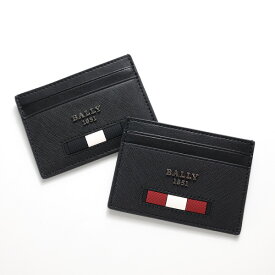 BALLY バリー BHAR Card Case カードケース メンズ カードホルダー 名刺入れ レザー ストライプ ロゴ 603231 25893 LaG Onlinestore