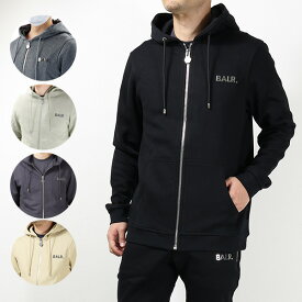 【3月31迄！タイムセール価格！】BALR. -ボーラー Q-Series Straight Zip Thru Hoodie B1267.1001.703 Qシリーズ ストレート ジップスルー パーカー ロゴ 長袖 メンズ