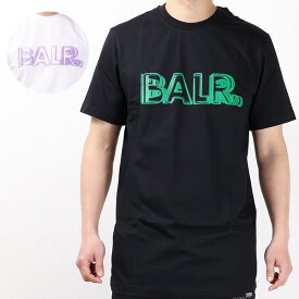 BALR. ボーラー Olaf Straight Neon Brand T-Shirt Tシャツ 半袖 クルーネック ネオンロゴ オラフ コットン メンズ B1112.1146