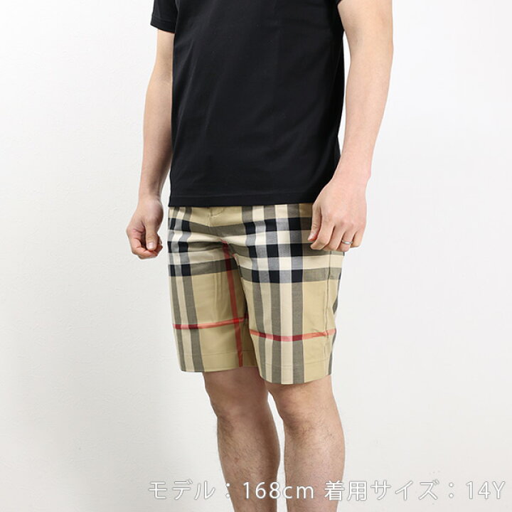 楽天市場】BURBERRY バーバリー Check Stretch Cotton Tailored Shorts 