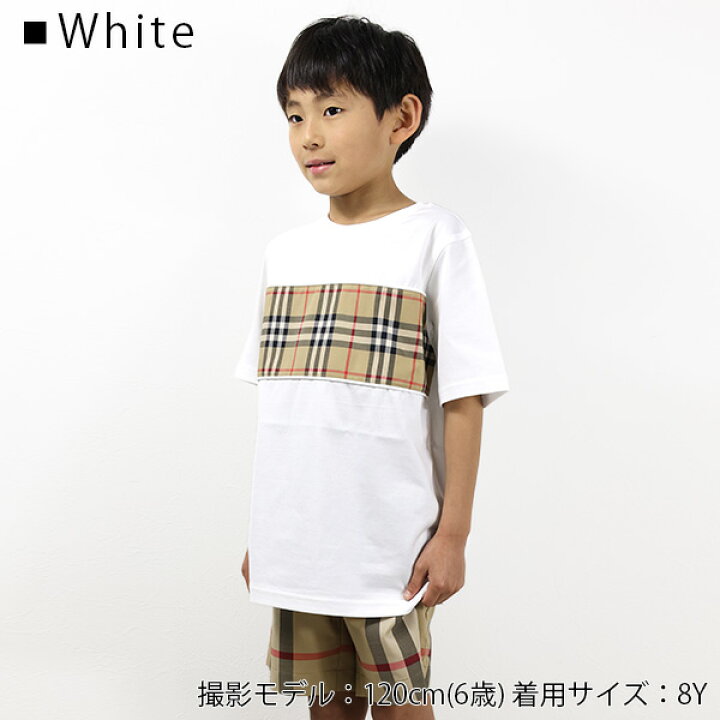 楽天市場】BURBERRY バーバリー Vintage Check Panel Cotton T-shirt T  
