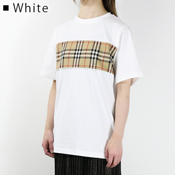 楽天市場】BURBERRY バーバリー Vintage Check Panel Cotton T-shirt T  
