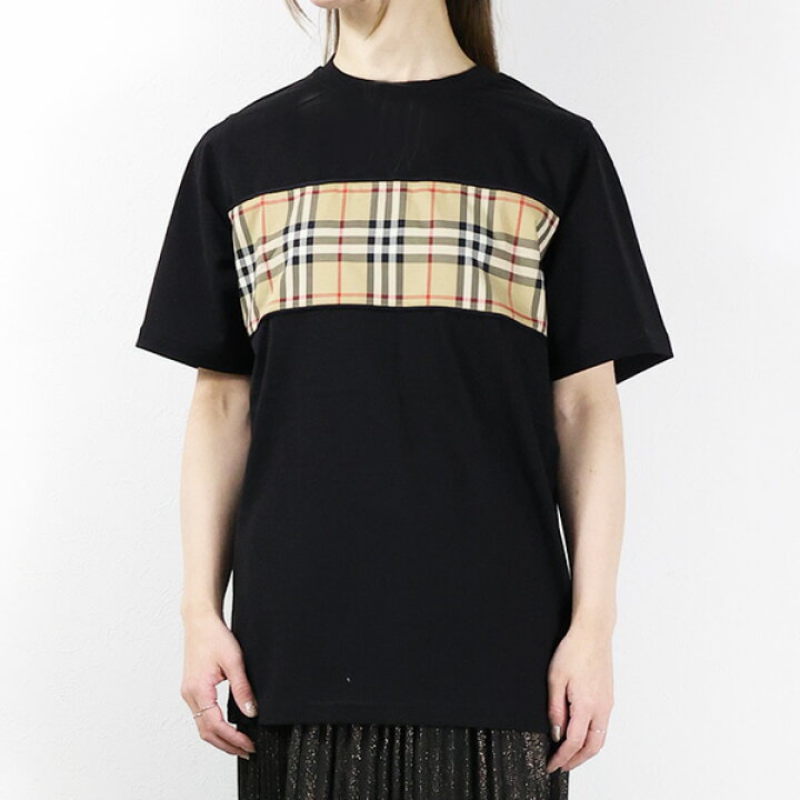 楽天市場】BURBERRY バーバリー Vintage Check Panel Cotton T-shirt T  