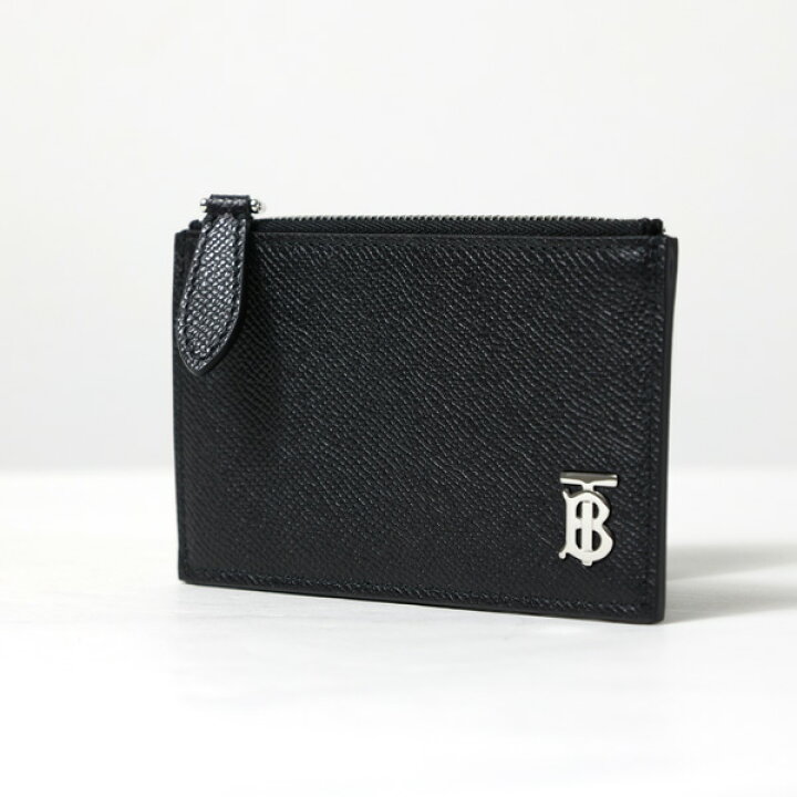 黒 レザー ジッパー付きカードケース Burberry バーバリー BURBERRY  