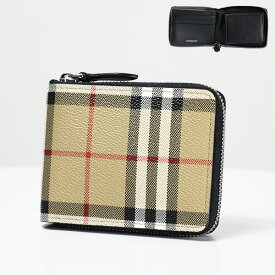 【3月31迄！タイムセール価格！】BURBERRY バーバリー DANIELS ZIPPED WALLET 二つ折り財布 折りたたみ財布 ラウンドファスナー コンパクト バーバリーチェック メンズ 8071081 A7026