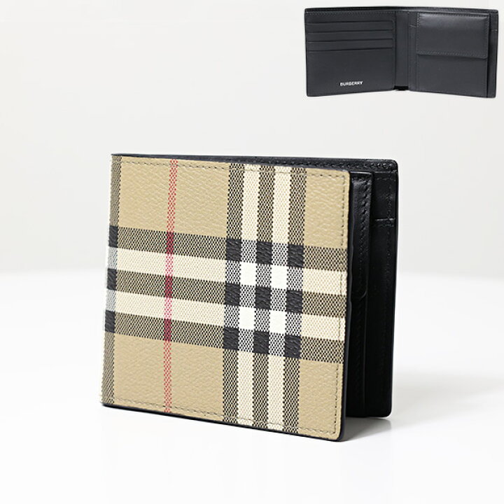 楽天市場】Burberry バーバリー Check Bi-Fold Wallet 二つ折り財布  