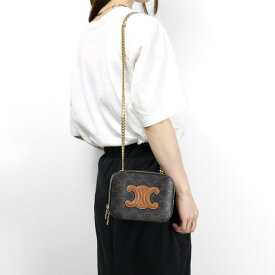 Celine セリーヌ Box Chain Cuir Triomphe Shoulder Bag ショルダーバッグ クロスボディバッグ チェーンボックス キュイル トリオンフ 鞄 キャンバス レディース 10L052EGP LaG Onlinestore